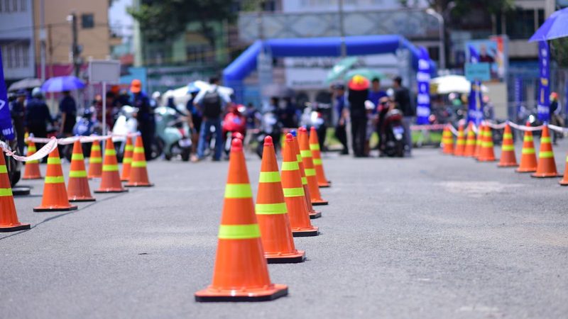 Pionnen zetten de route af bij een sportevenement